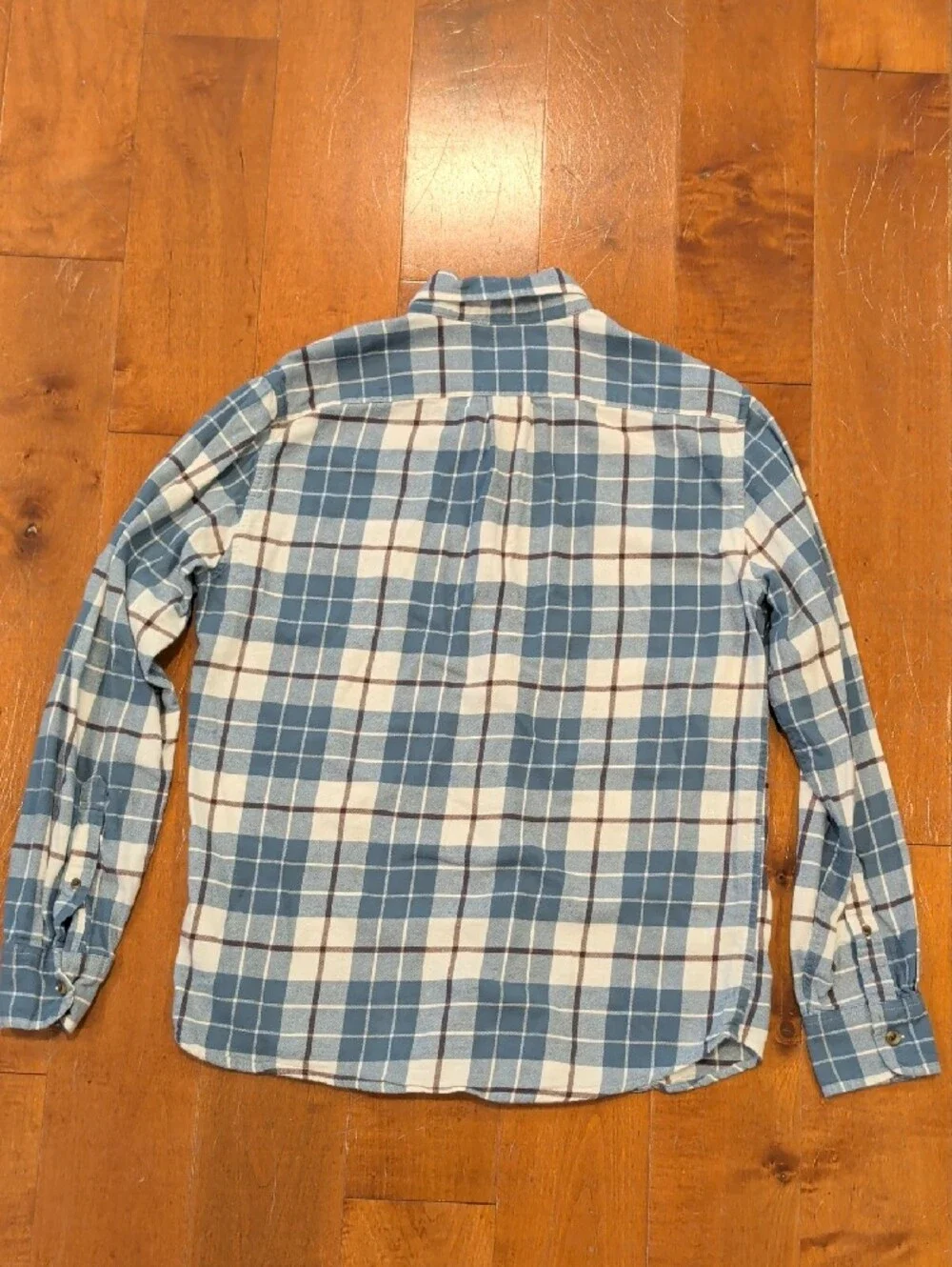 J. Crew Light Blue and White Plaid Button-Down Shirt